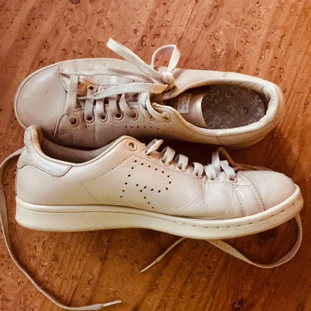 ADIDAS by RAF SIMONS Sz 6.5 tan leather Stan Smith